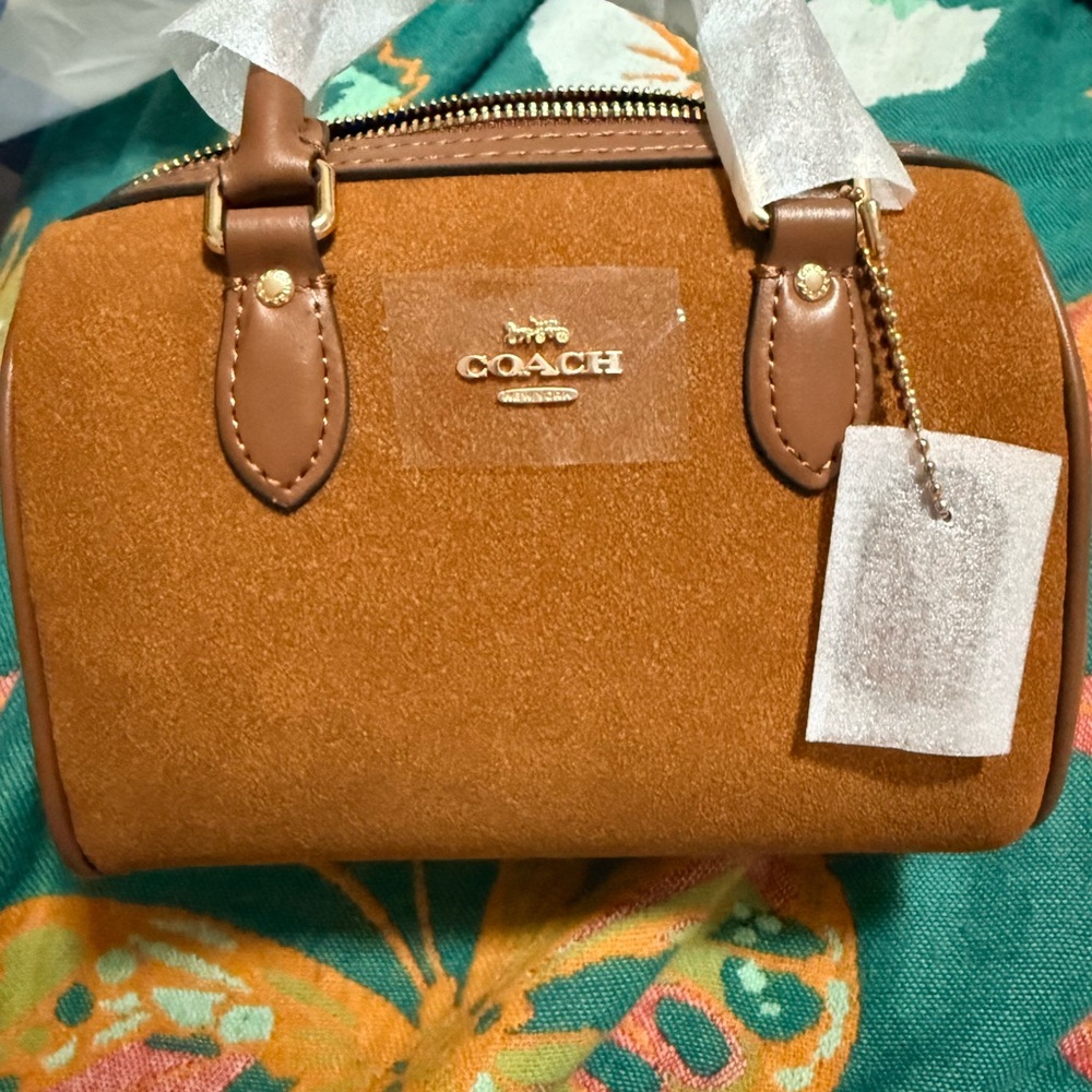 SOLD| Coach Brown Suede Satchel